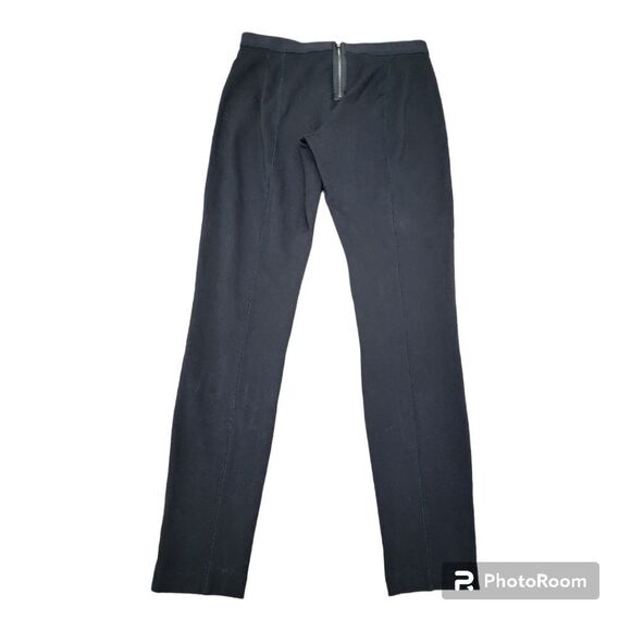 J. Crew Basic Solid Black Leggings Back Zipper Closure Pants Size 10R - Picture 2 of 6